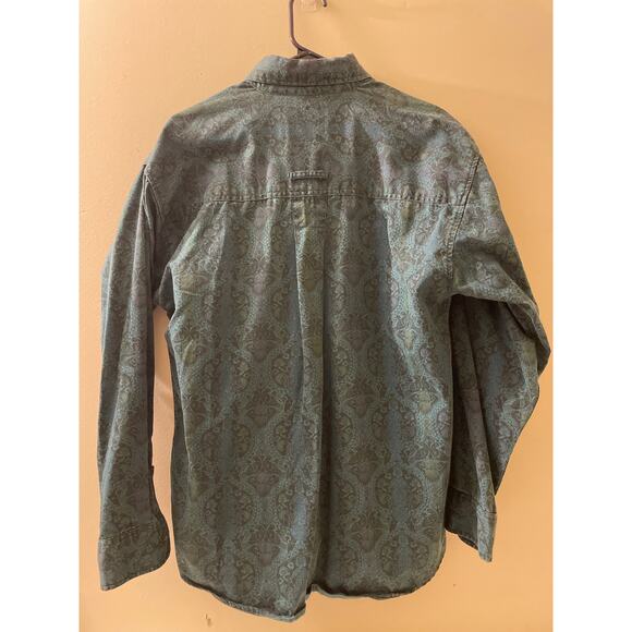 Jordache Mens Size‎ Medium Long Sleeve Button Down Shirt Cotton Casual Vtg - Picture 2 of 7